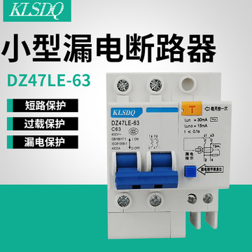 家用漏电保护开关dz47le-63/2p小型漏电断路器现货全规格漏电开关