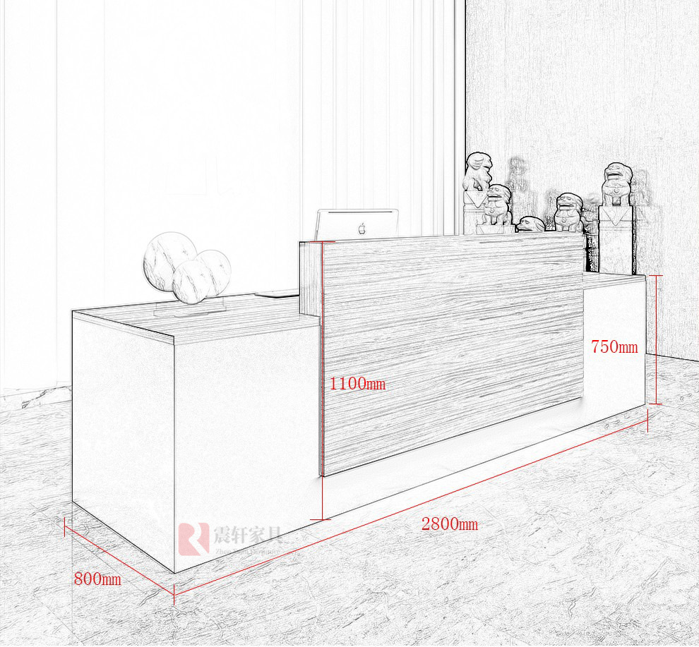 定制办公家具前台现代简约公司接待收银台板式时尚迎宾护士台白色