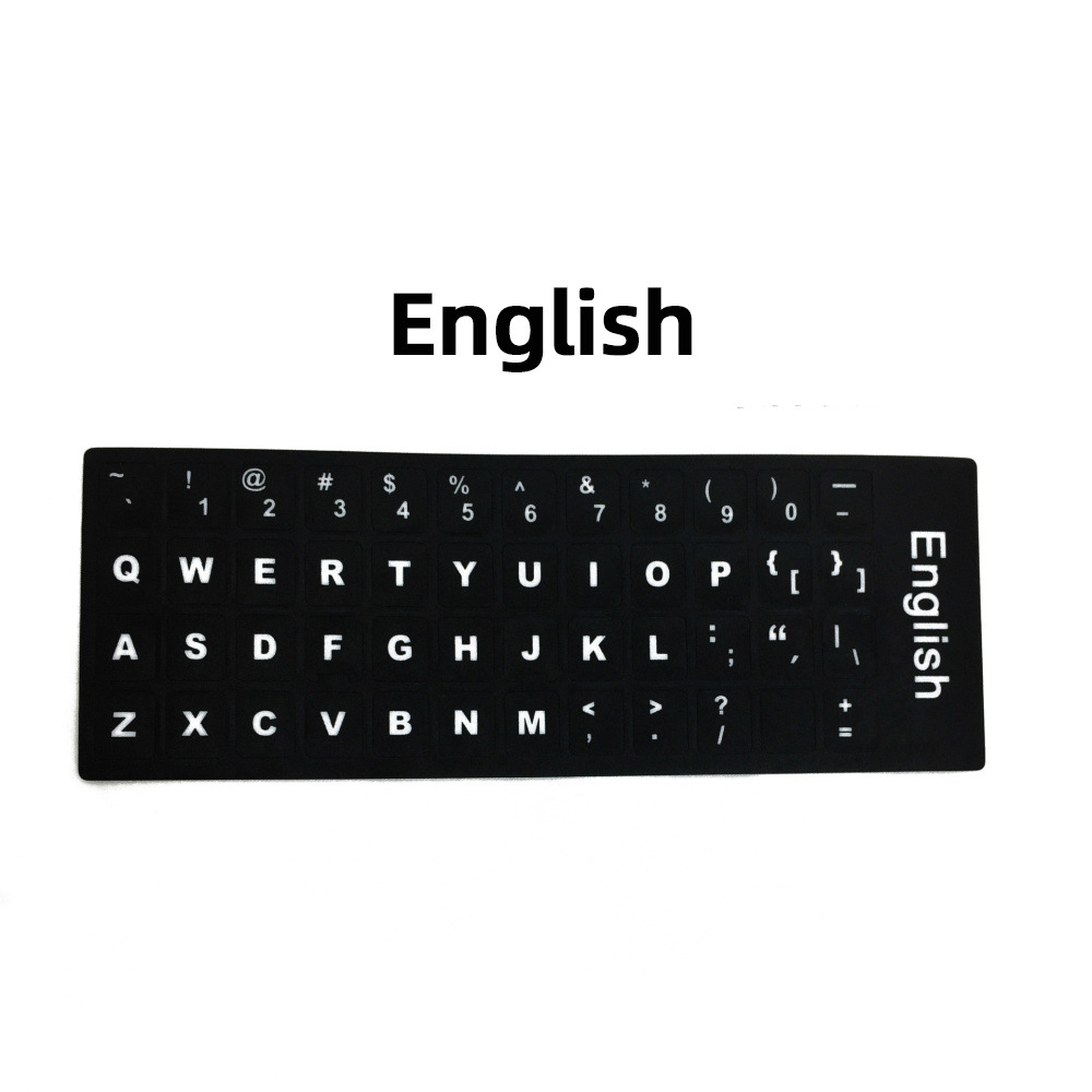 键盘贴纸各国语言俄语法语英语意大利语英语阿拉伯俄语贴纸键