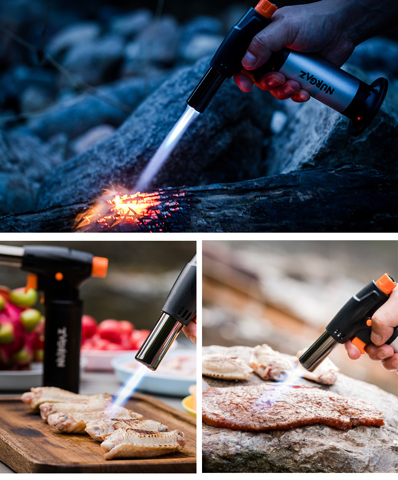 nurgaz露营喷火枪丁烷气喷枪家用烘焙寿司点火器消毒高温打火器