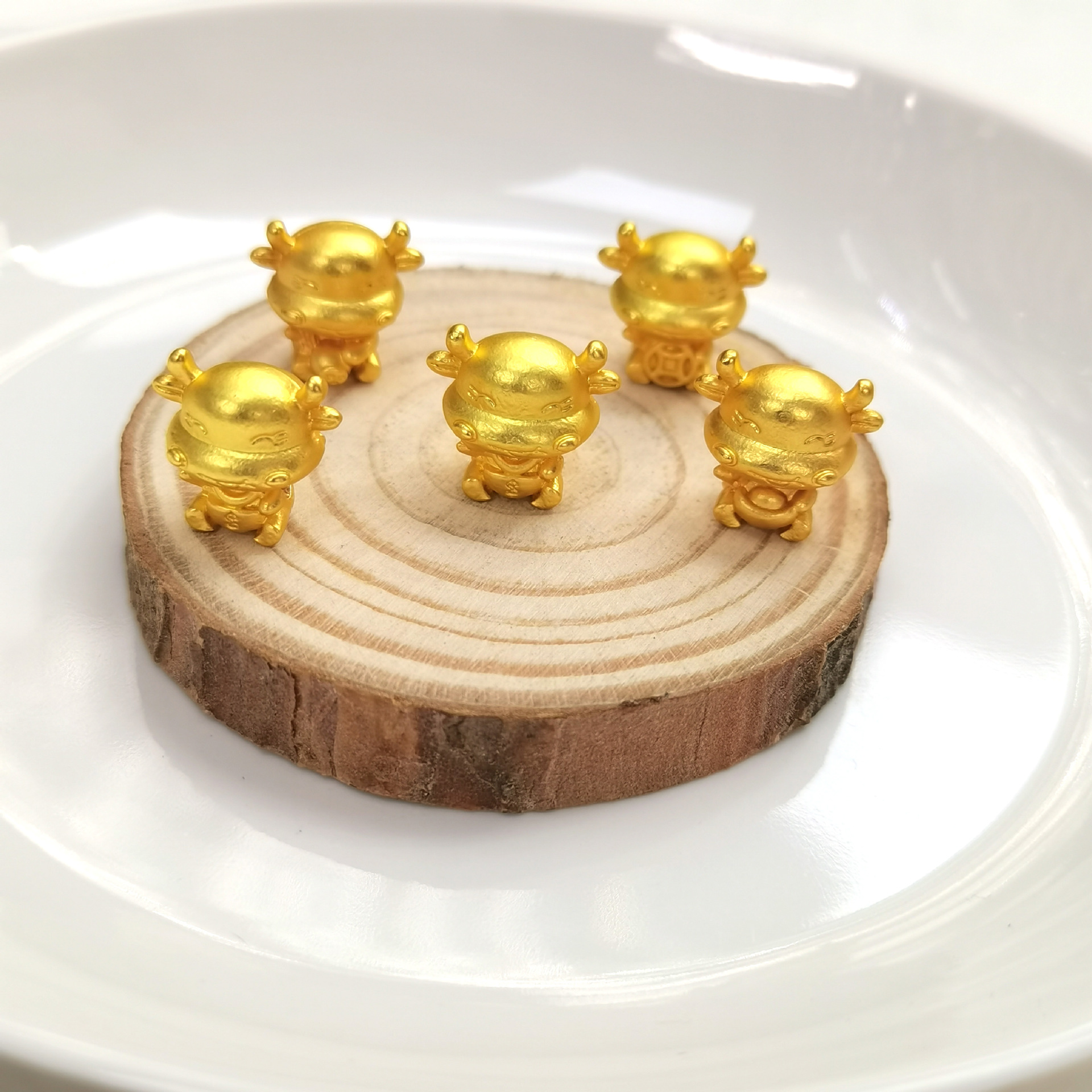 五福牛 转运珠diy手链配饰本命年十二生肖牛宝宝手工编织手链串珠