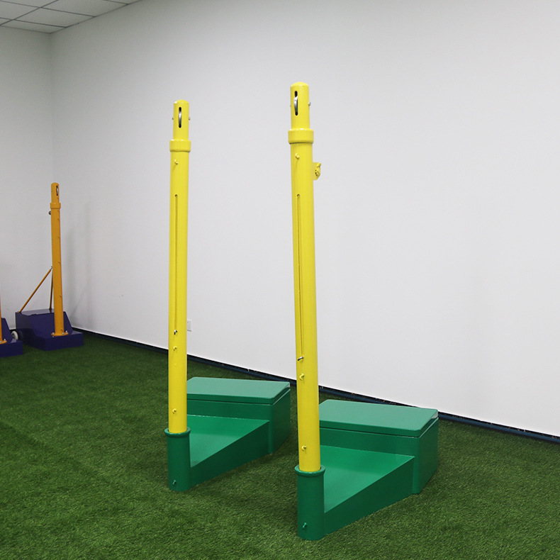 手摇升降多用柱 手摇排球网柱移动式加厚气排球柱多用途可升降