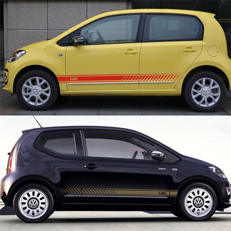 适用于大众全系polo高尔夫 mk6 mk7侧裙车贴车门改装个性贴纸