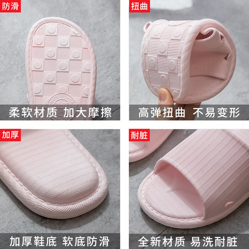 New Bathroom Slippers Women's Hotel Summer Couple Home Indoor Non-Slip Home Men's Sandals Summer Wholesale