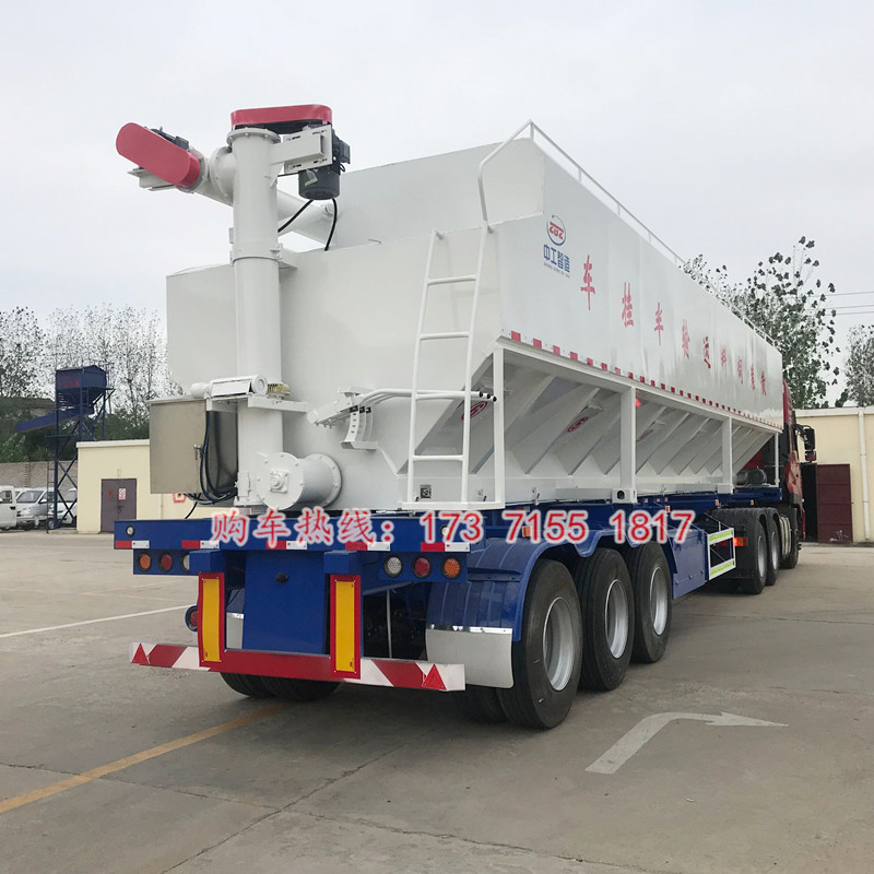 自动化养殖场饲料运输车 液压饲料车 新希望养猪场散装饲料车
