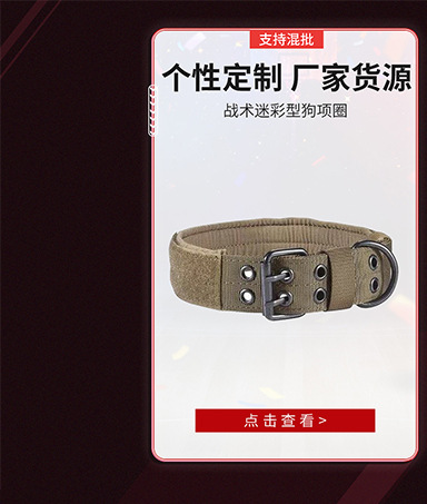 户外战术狗狗牵引狗圈 单针训练小狗带5挡可调节牵引狗圈-阿里巴巴