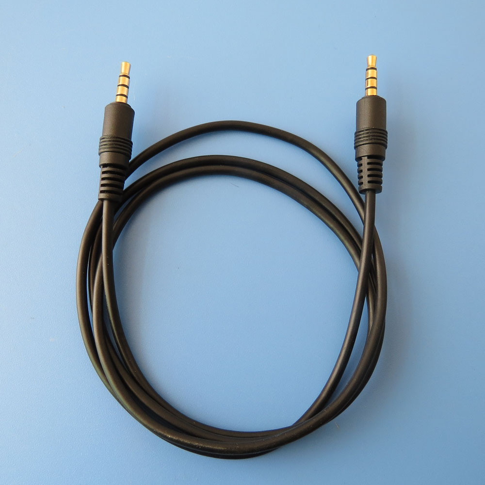 5车载aux音频线弯头车用3.5mm公对公4节通用电脑手机