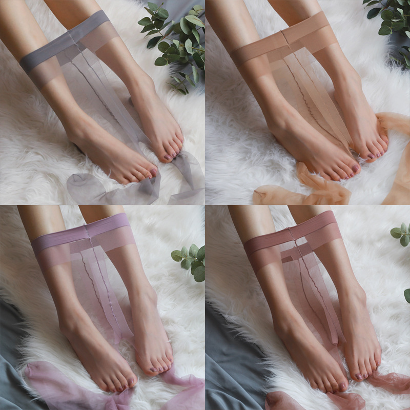 Xiangxue Collection Summer Sexy T-Shaped Crotch Stockings Women's Invisible Pantyhose Light Luxury 0D Stockings with Feet