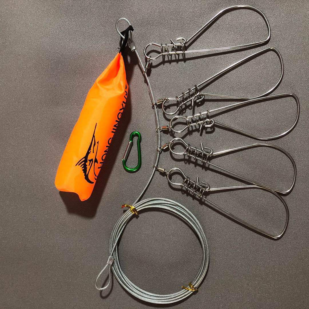 志诚不锈钢路亚鱼锁 活鱼扣钢丝 浮力钓鱼扣鱼锁钓鱼配件鱼扣