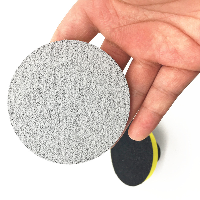 2寸50mm3寸75mm涂层砂纸圆盘砂拉绒片圆盘白砂植绒砂纸打磨机砂纸