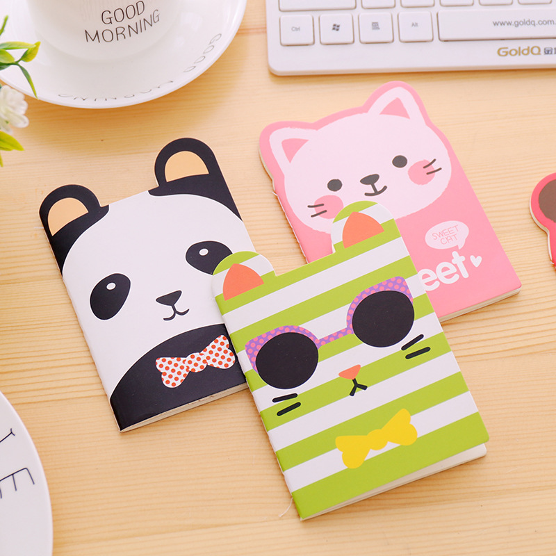 创意迷你记事本动物头像卡通造型小本子笔记本口袋本随身携带本子