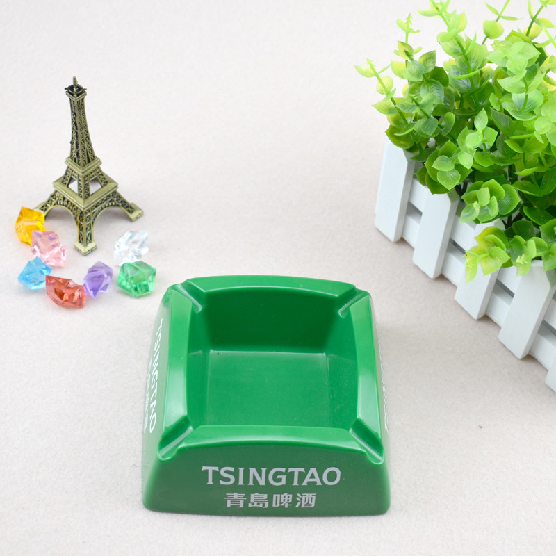 现货密胺烟灰缸 创意广告促销烟灰缸 网吧塑料烟灰缸印刷logo