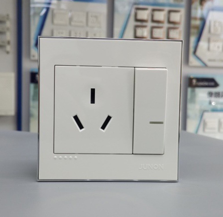 俊朗(junon)开关插座面板86型开关 10a三孔空调插16a三孔空调插