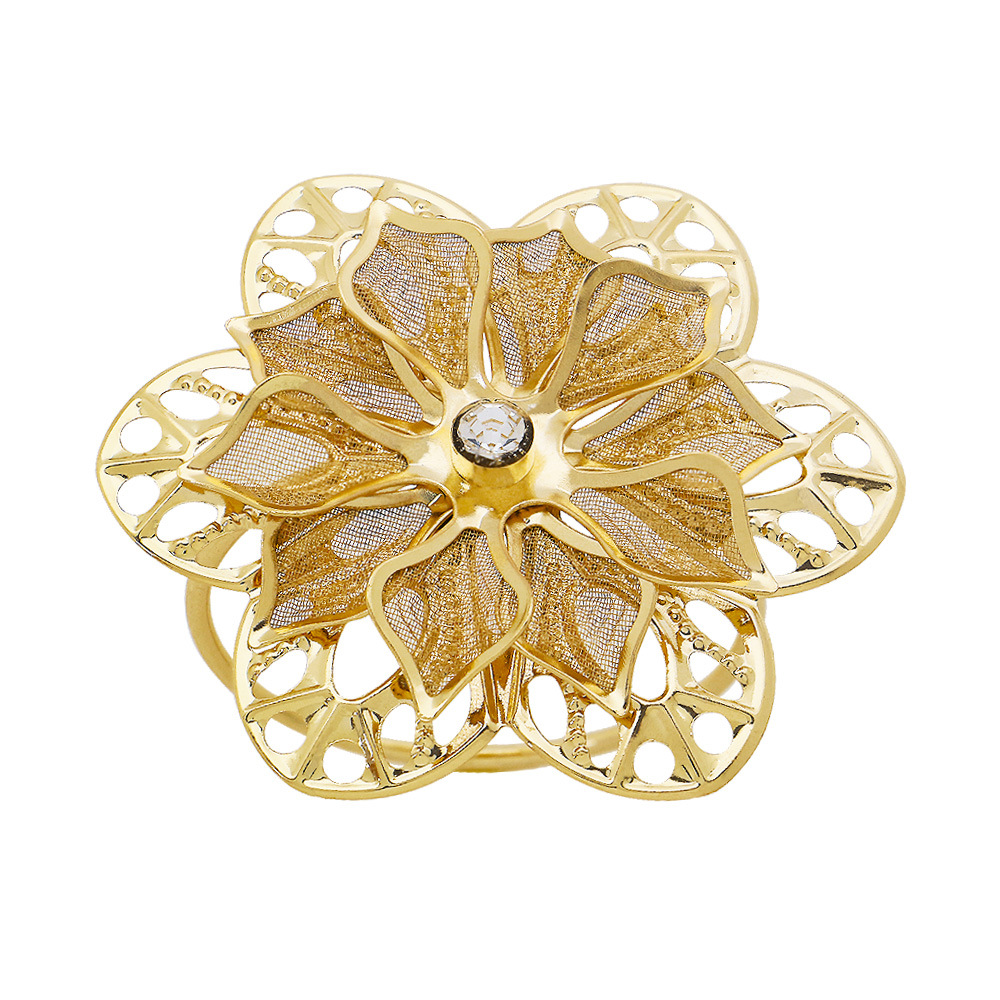 新品餐巾扣 大号镂空金属花型餐巾扣镶钻餐巾环 酒店摆台婚庆饰品