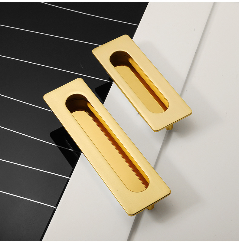 推拉门黑色拉手嵌入式柜门内嵌抽屉暗装拉手移门内扣柜子隐形暗扣