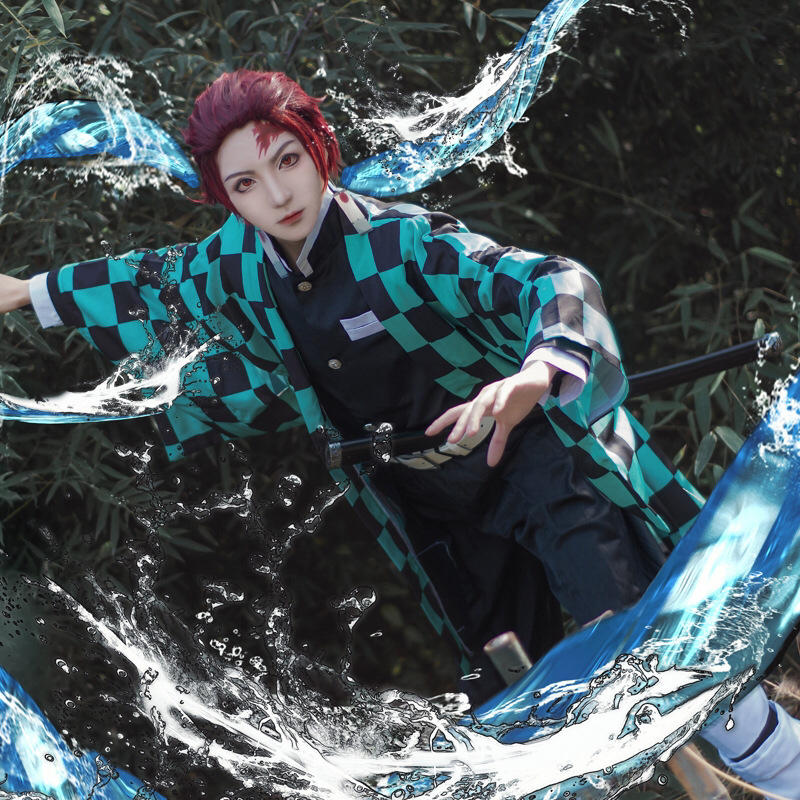 鬼灭之刃cos服全套炭子鬼杀队队服灶门炭治郎漫展角色扮演服装