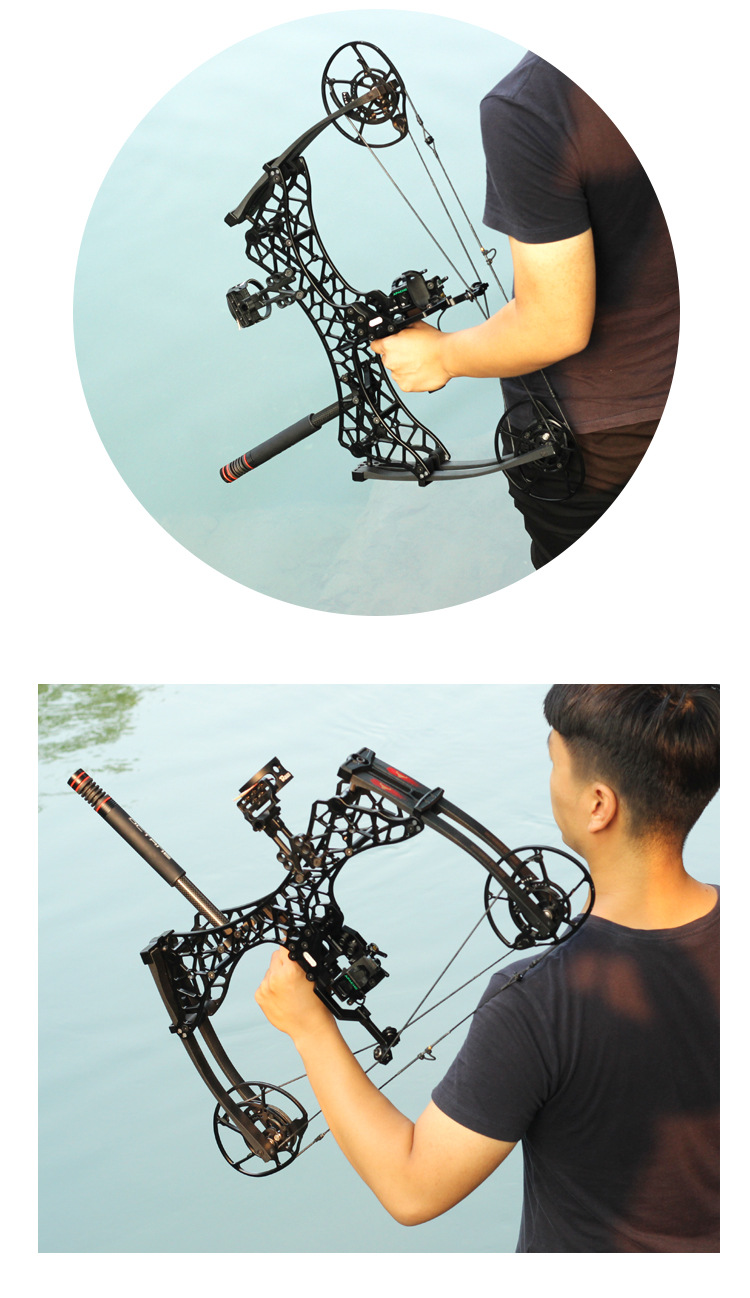 现货直供玲珑复合滑轮弓短轴距车猎弓箭40-70磅拉锯24-29英寸调节