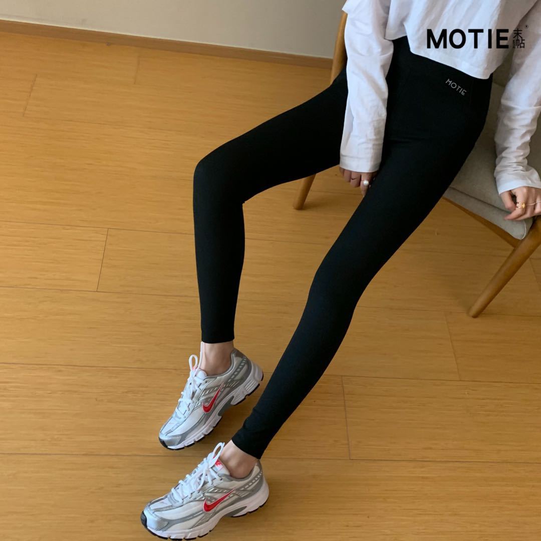 motie末贴海豚裤提臀芭比裤高腰收腹束腰九分骑行裤打底裤女外穿