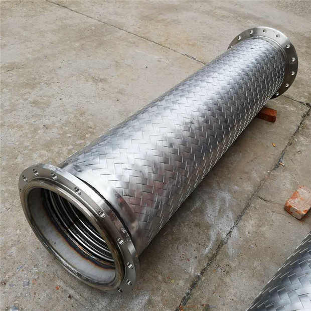 304不锈钢波纹管法兰式金属软管耐油高温高压编织软连接316l