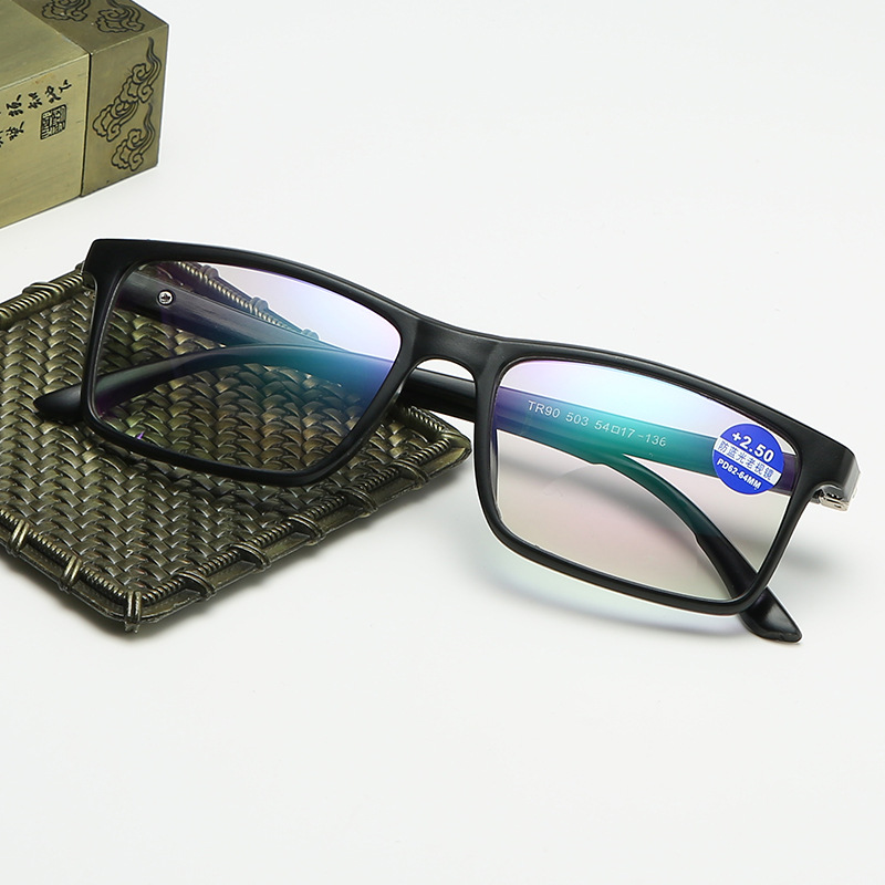 2022新款圆顶双光tr90便携超轻超弹防蓝光看远看近老视老花镜
