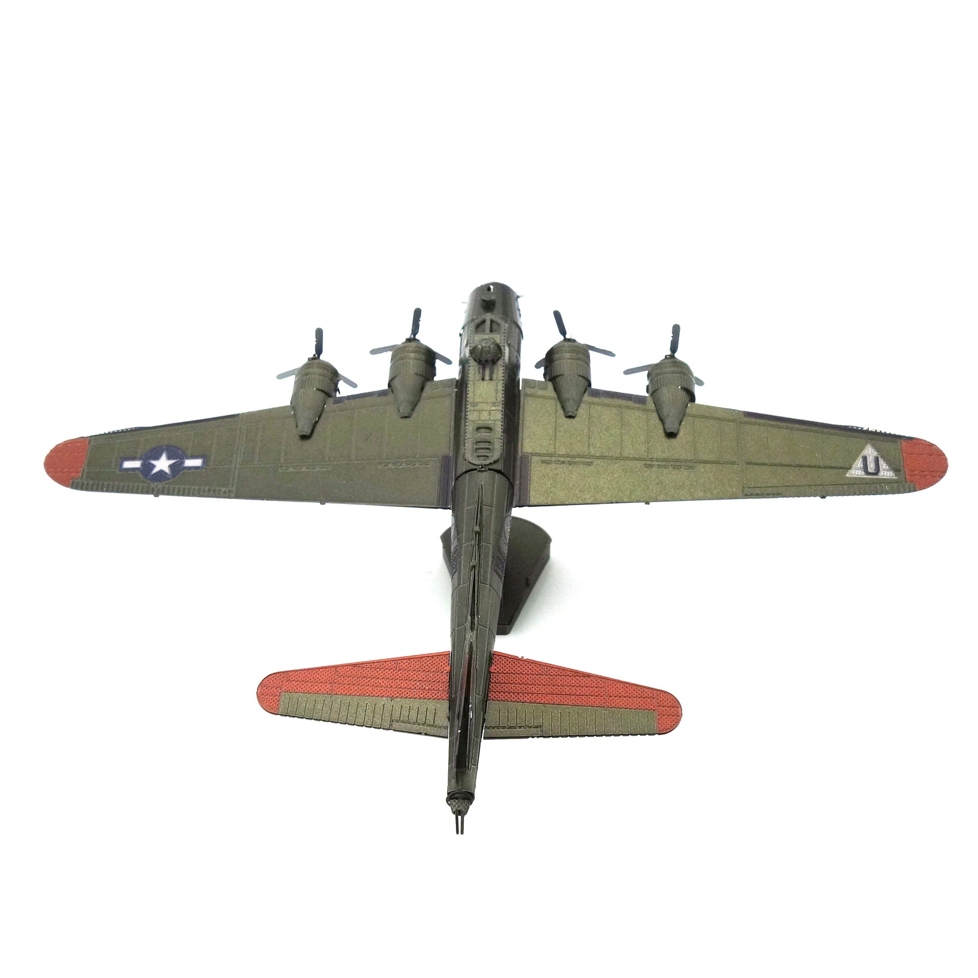 爱拼 全金属3d立体diy拼图拼装模型 b17轰炸机 彩色版