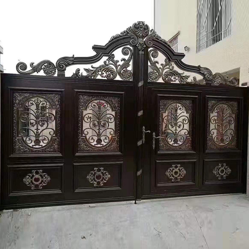 米12年工厂铝艺大门农村庭院铝合金大门别墅入户防盗门可设计定/制