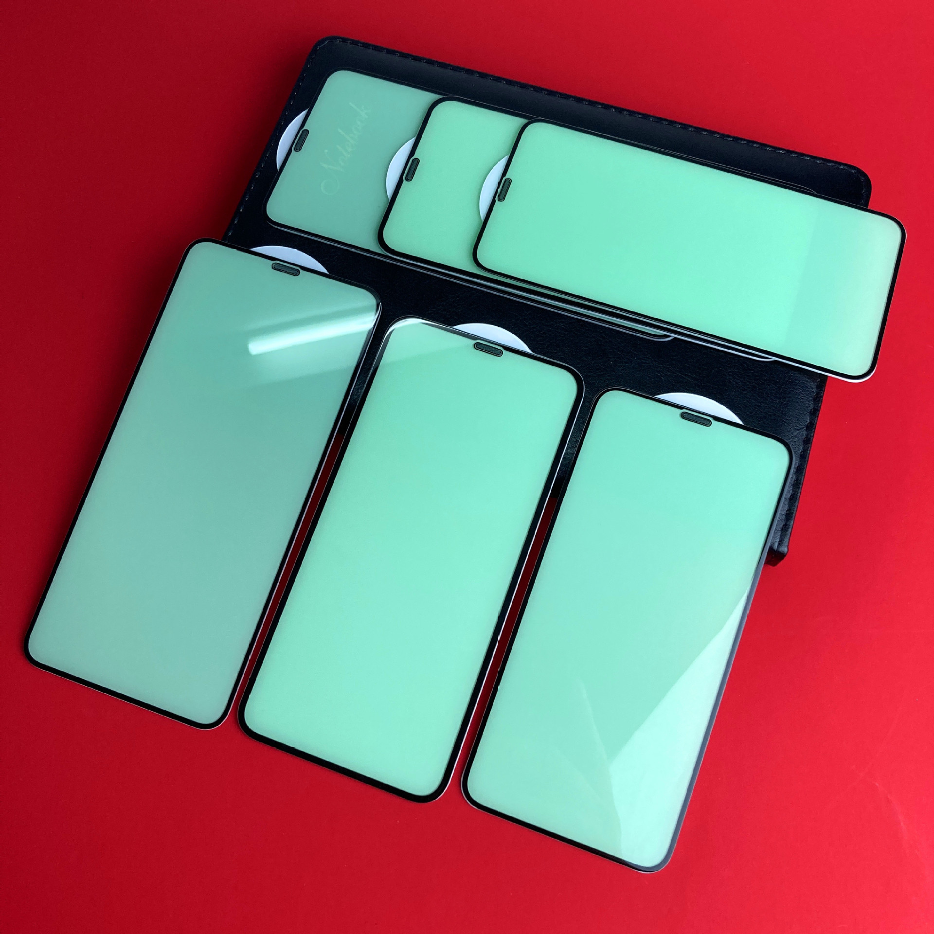 适用iphone11promax纯绿光蚀刻磨砂钢化膜苹果11pro抗蓝光保护膜