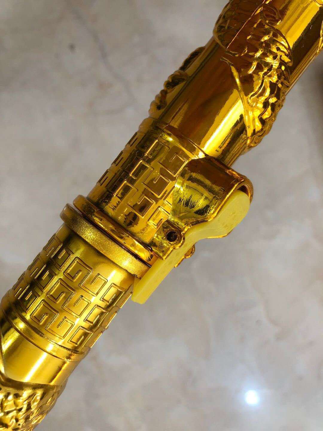 伸缩金箍棒自动伸缩不锈钢孙悟空金箍棒发光儿童玩具地摊景区热卖