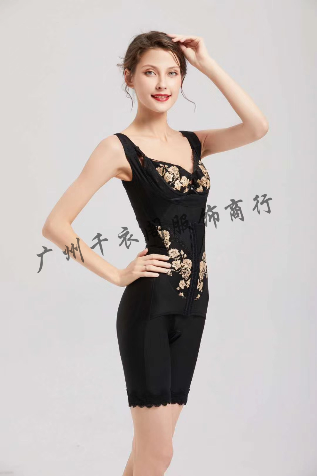 新款美容院美人塑形产后收腹大码束身前排扣瘦身玻尿酸连体塑身衣