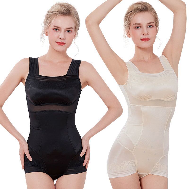 Beauty Shapewear with Bra Belly Contracting and Waist Slimming Back Release One-Piece Slimming Clothes Postpartum Corset Shapewear