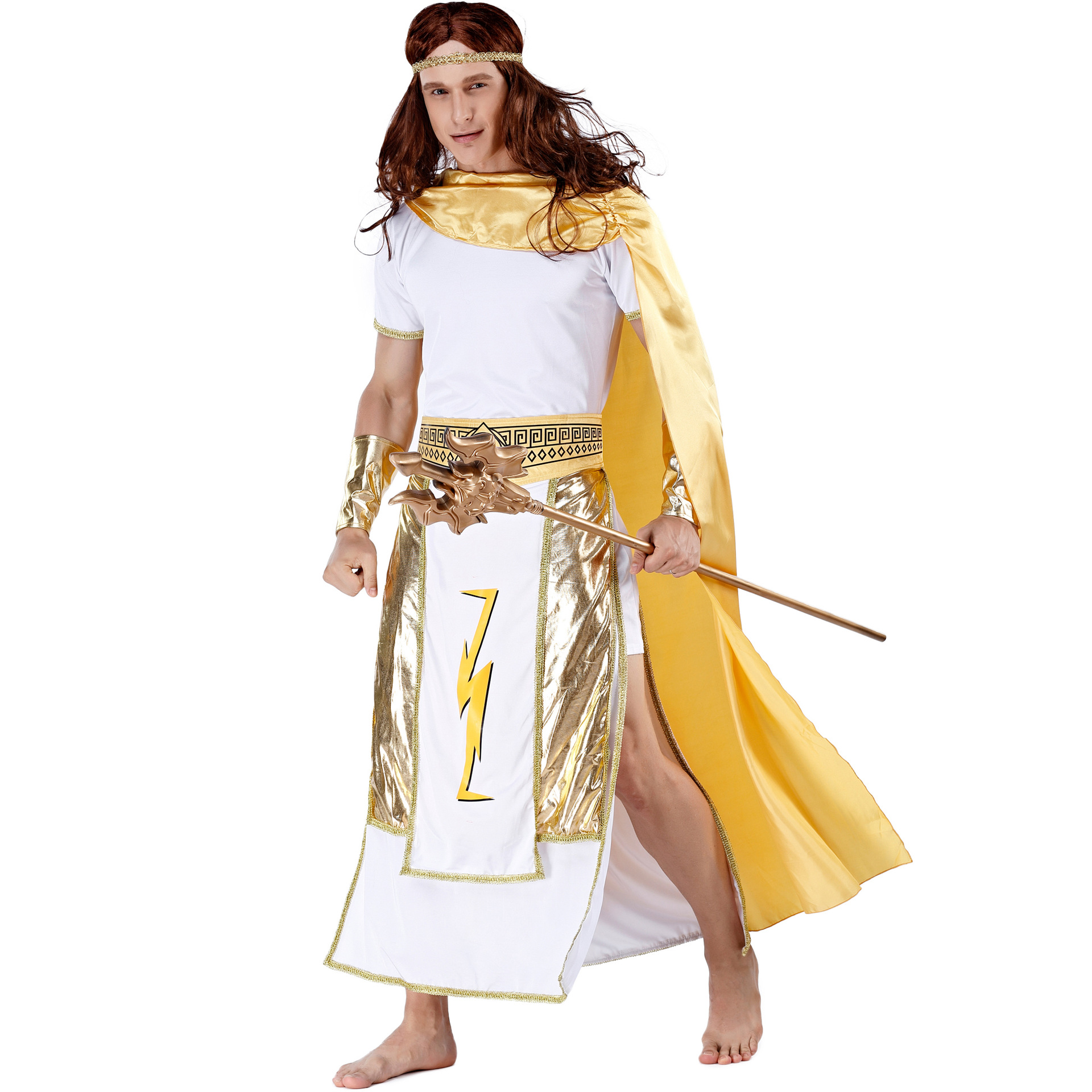 m-xl 男女情侣古希腊国王与艳后服装男装海王 埃及勇士舞台演出服