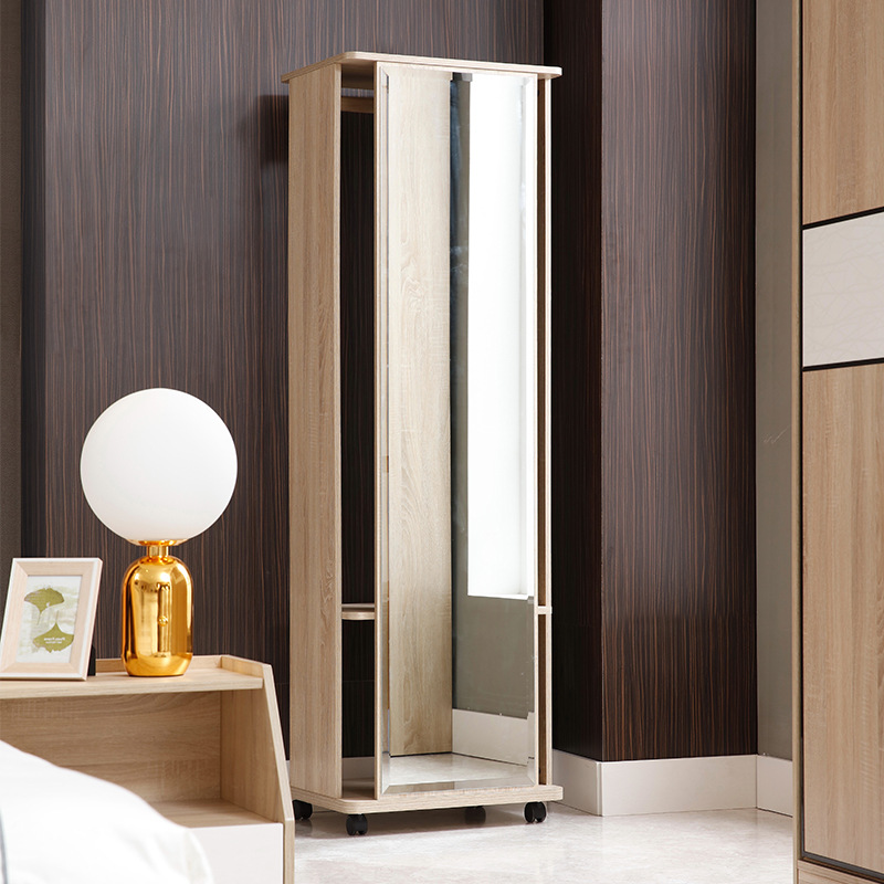 北欧穿衣镜简约落地带轮衣柜现代挂衣式衣柜储物收纳衣橱带镜子