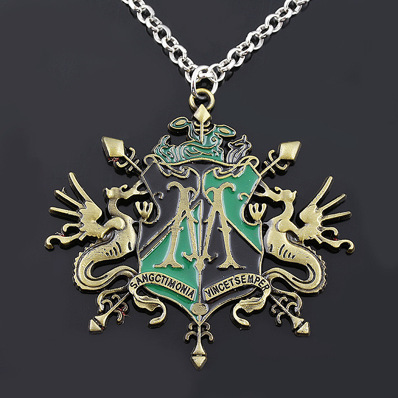 影视周边 哈利马尔福家族徽章家徽标志项链钥匙扣胸针礼物