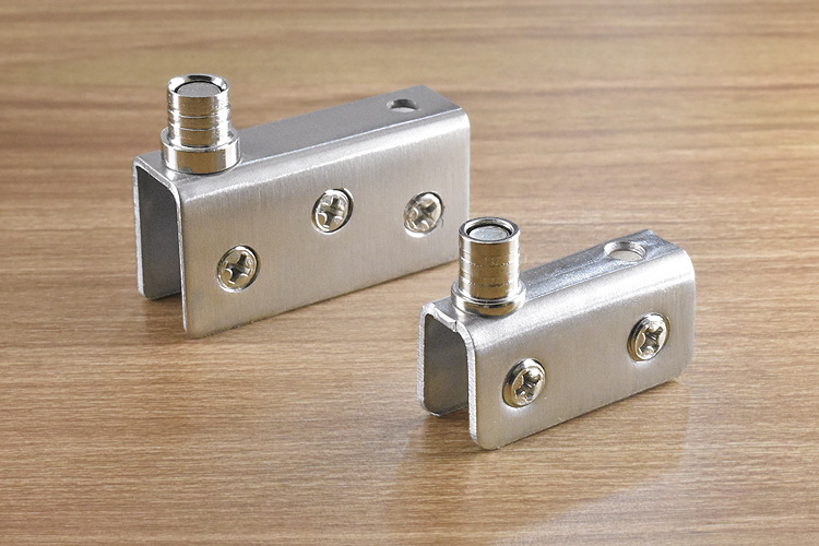 橱柜展示柜门上下夹轴玻璃门轴不锈钢玻璃上下合页柜子门轴小转轴