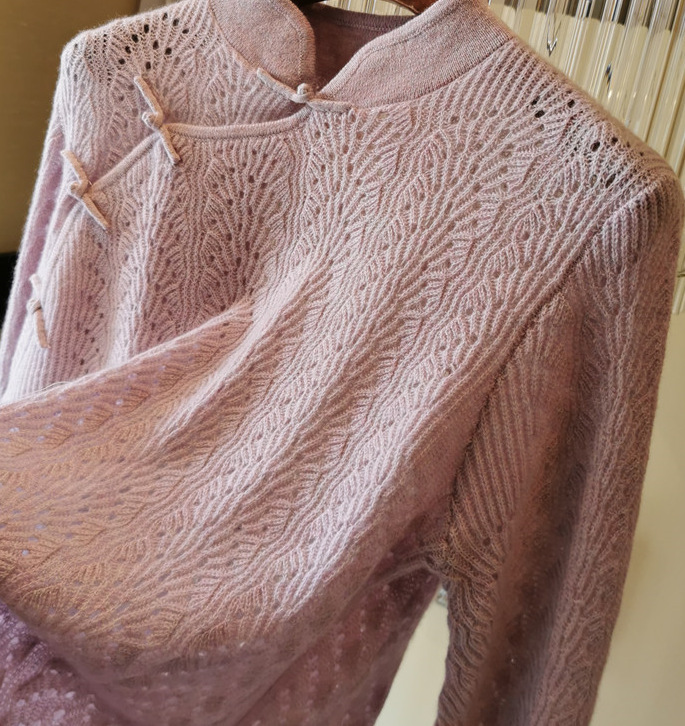 2019秋季新款中式复古盘扣羊绒衫时尚中国风长袖针织衫上衣女