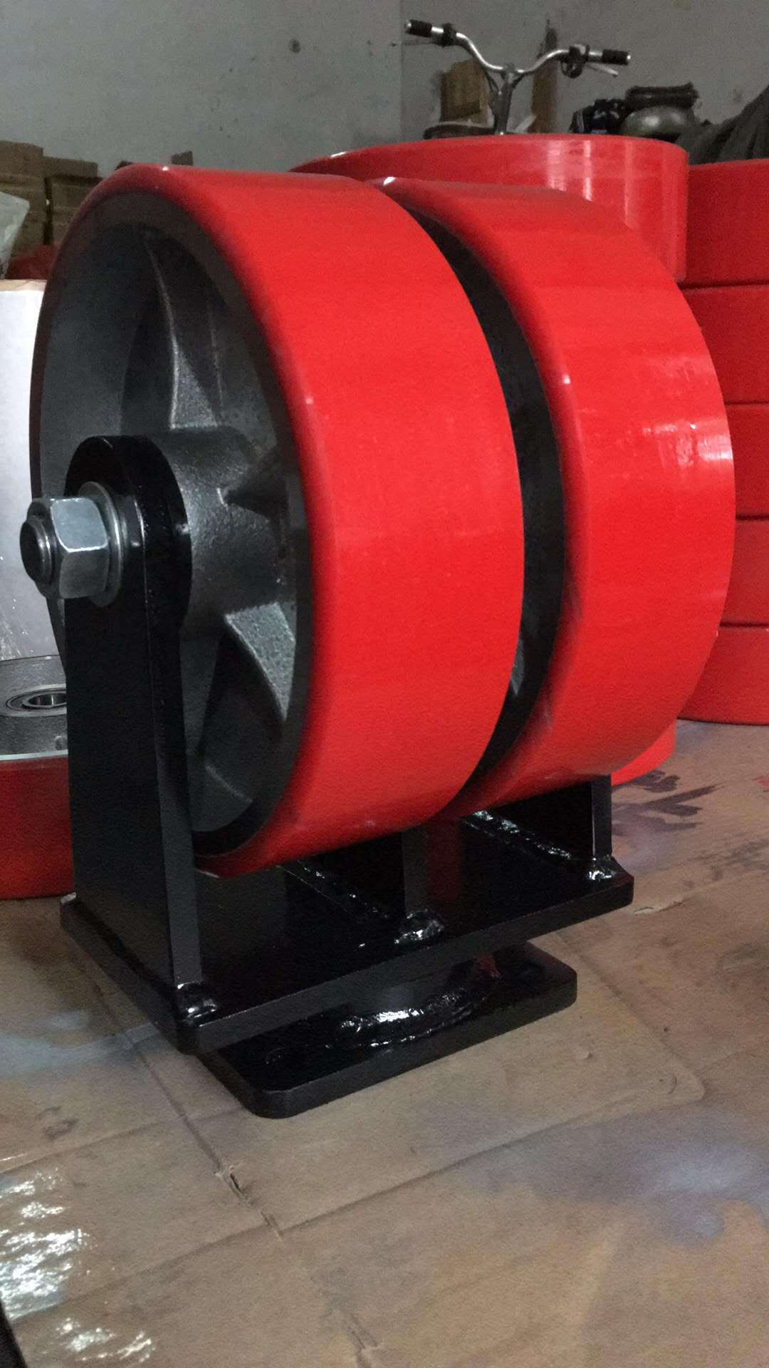 超重型脚轮万向轮4寸5寸6寸8寸10寸12寸双轮铁制定向轮可刹车脚轮