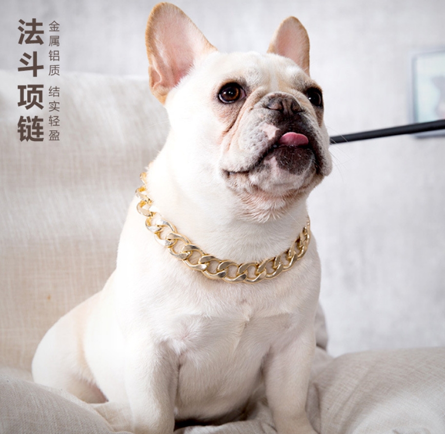 宠物时尚项链法斗中小型犬狗狗恶霸金链子宠物项链饰品配饰