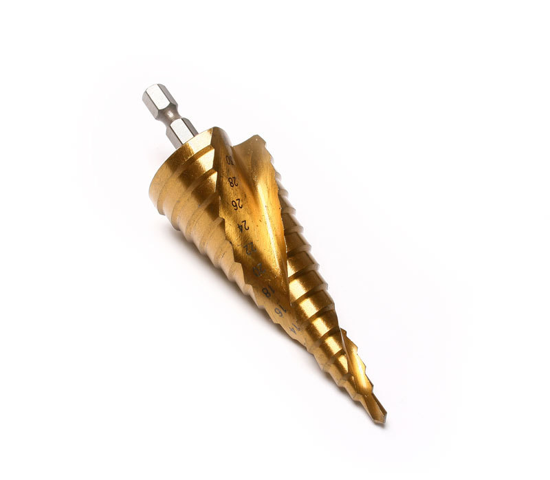 宝塔钻头 万能 打孔多功能镀钛铝板阶梯钻六角柄锥形扩孔台阶钻头