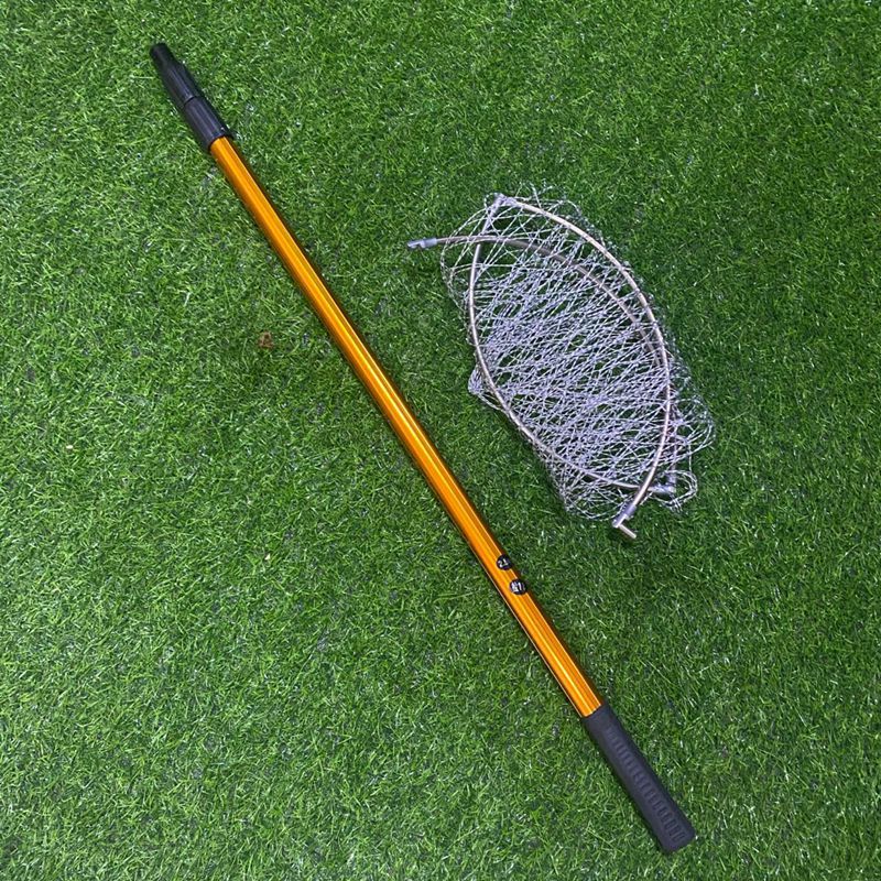 铝合金土豪金抄网可搭配 各种抄网头可配鱼叉搭钩 渔具