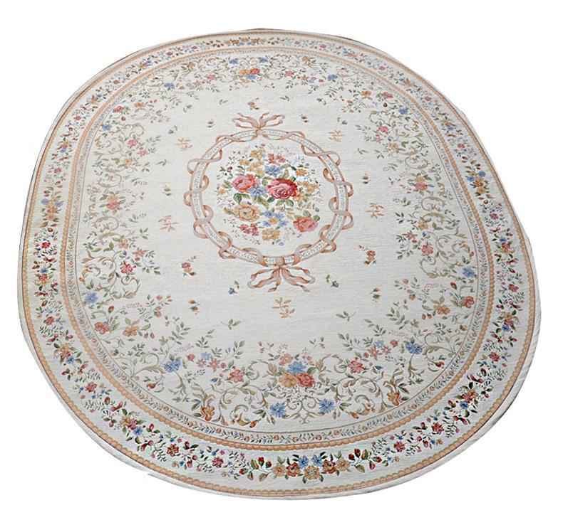 榻榻米客厅椭圆形地毯地毯现代乡村美式卧室地毯门厅 餐厅