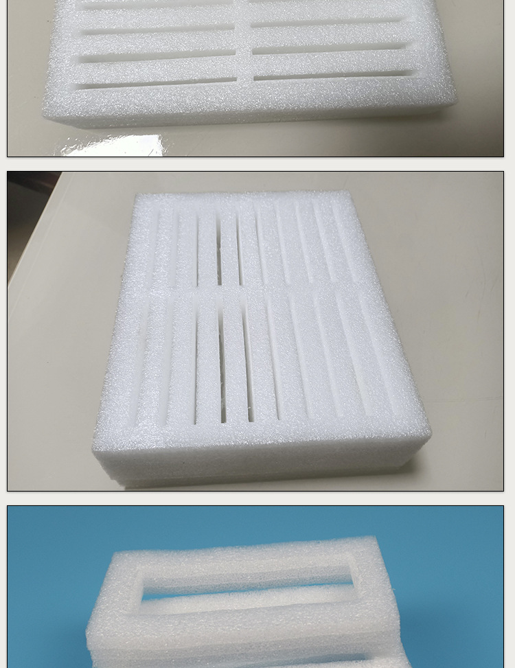 厂家定制epe珍珠棉泡棉内衬珍珠棉片材异型 珍珠棉定制植绒珍珠棉