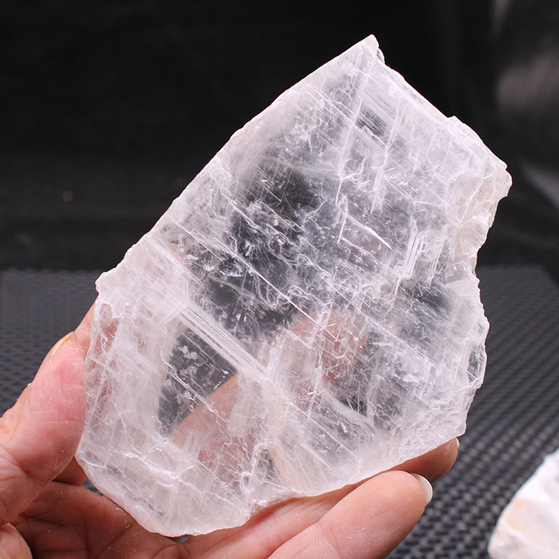 天然原石碎石透石膏方解石标本矿石摆件