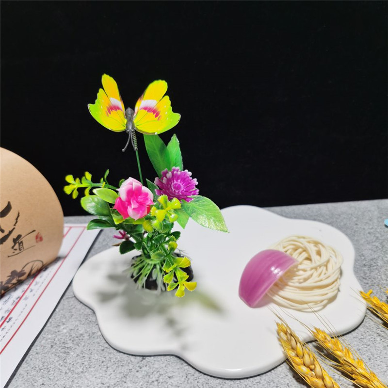 酒店冷菜品摆盘装饰花草 盘饰寿司刺身拼盘创意盘头点缀仿真小花