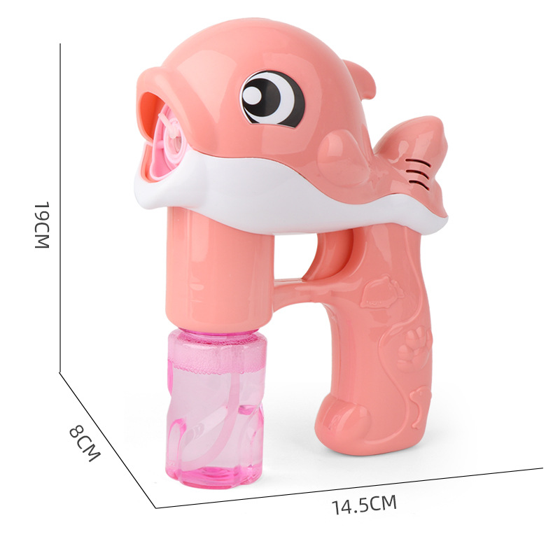 [Free Shipping] Spot Children Dolphin Bubble Gun Toy Light Music Electric Bubble Camera 61 Toy