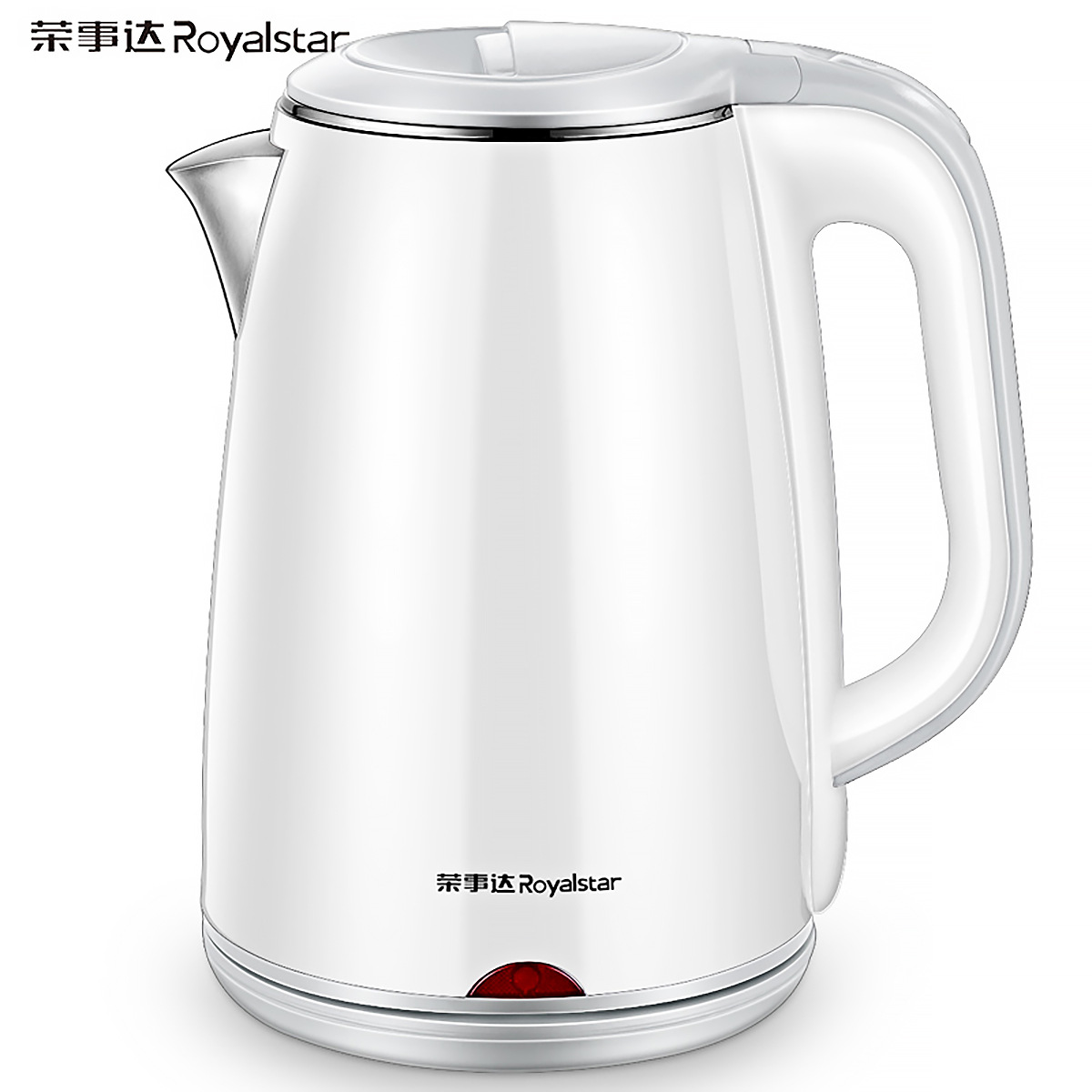 荣事达电水壶壶电热水壶304不锈钢双层防烫暖水壶烧水壶开水壶