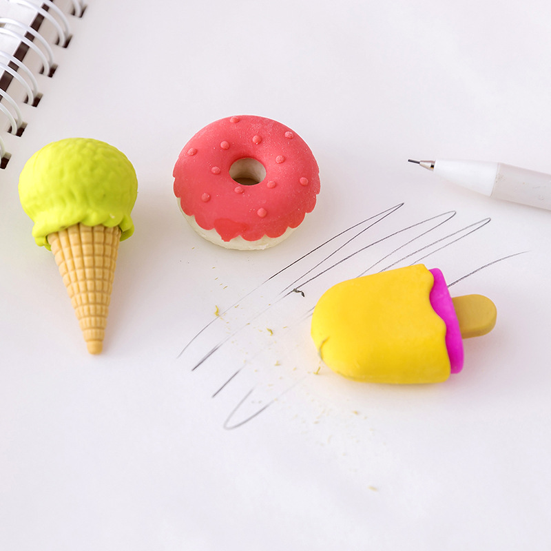 Creative Pupil Prize Eraser Dessert Cute Cartoon Children Gift School Supplies Kindergarten Eraser