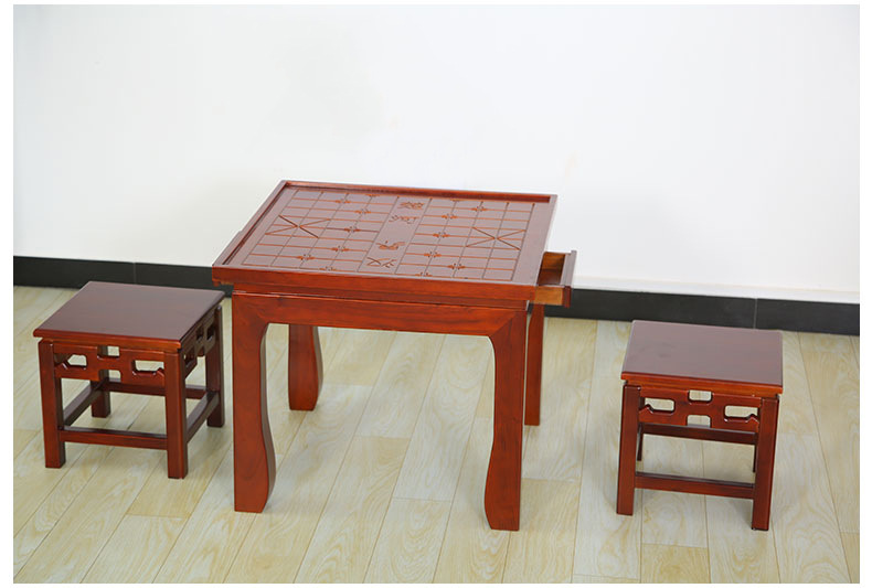 定制象棋桌 家用老年人休闲围棋桌子 老榆木象棋围棋桌