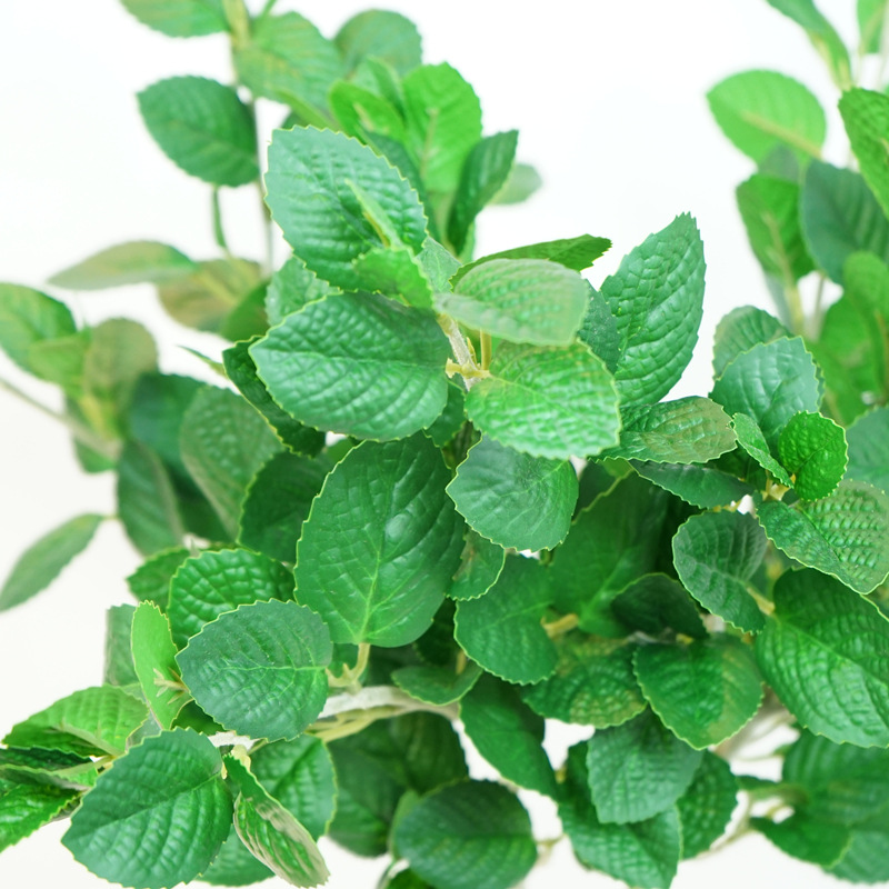北欧高品质植物绿色薄荷叶插花叶子客厅摆件餐厅装饰摄影道具