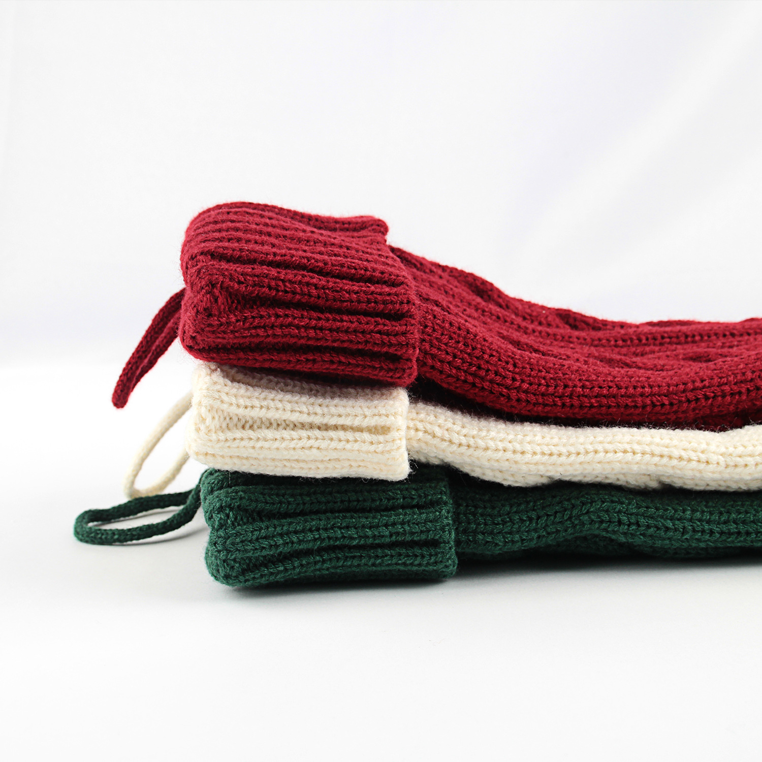 圣诞袜套 家居壁饰毛线针织袜子 糖果礼品袋挂饰品 袜套一件代发