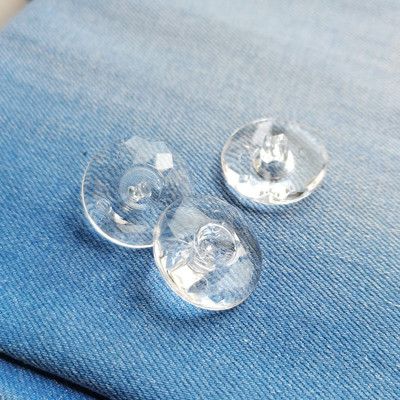 厂家直销透明亚克力纽扣 水晶凹面装饰毛呢大衣 有脚穿线手缝扣子
